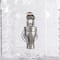 Hello Honey 8-Quart Cut Glass Beverage Dispenser with Plastic Spout and Acacia Wood Lid, Silver Color and Natural